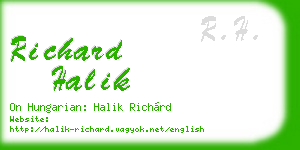 richard halik business card